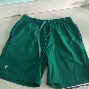 Fabletics Green Athletic Shorts with Elastic Waistband